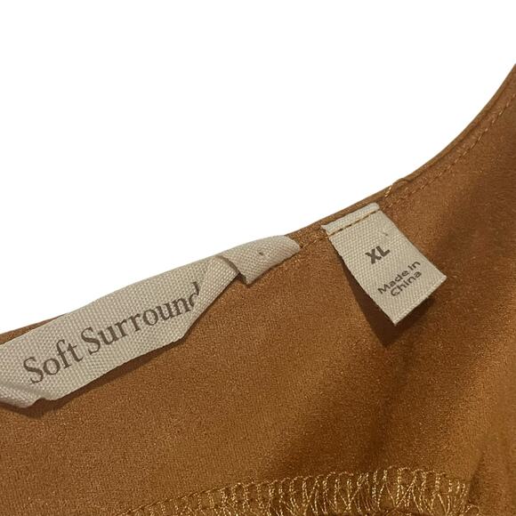 Soft Surroundings Constance Faux Suede Tank - Brown Sugar - XL - Picture 9 of 14